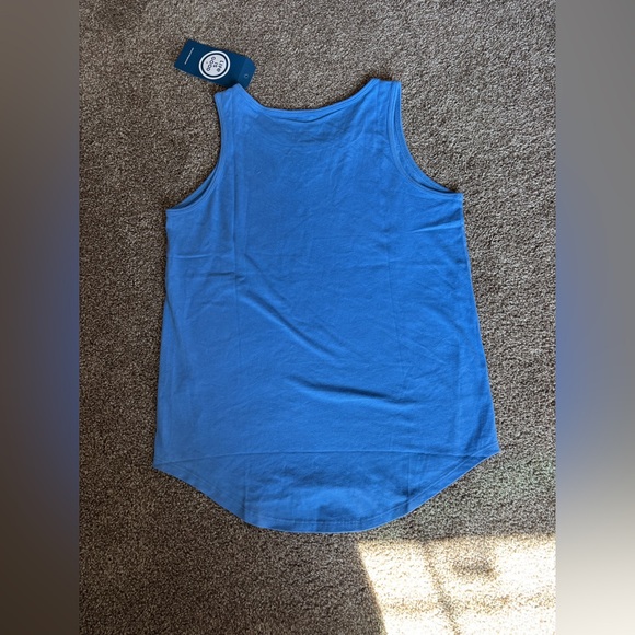 Life Is Good Blue Crusher Tank Top with Vintage Star Design - Picture 7 of 8